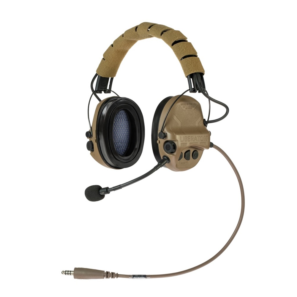 LIBERATOR® IV ADVANCED SINGLE COMM HEADSET WITH HEARING PROTECTION RH/LS mic.